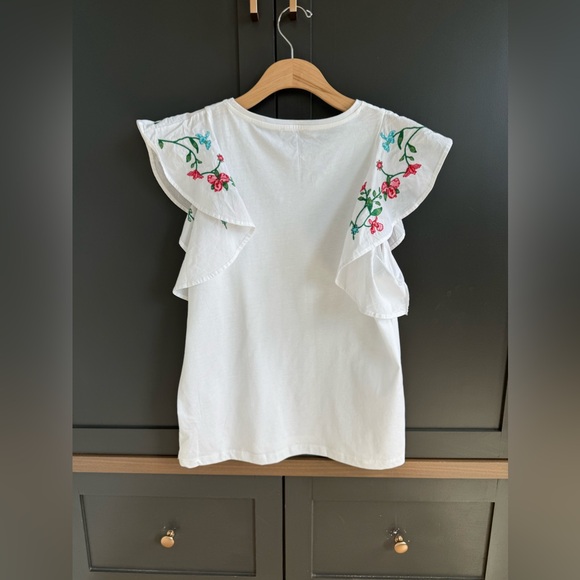 Zara • NWOT • embroidered floral T-shirt  • M - Picture 4 of 5
